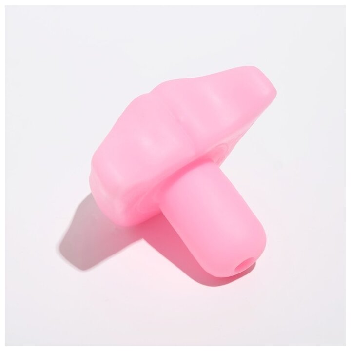 Игрушка пищащая Улыбка для собак, 9 см, розовые губы - фотография № 4