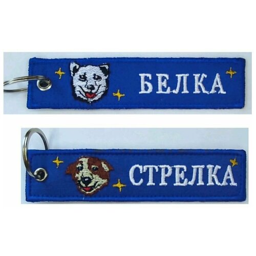 Брелок текстиль, синий