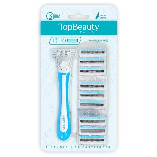 Бритва TopBeauty Paris Slim, 10 сменных кассет