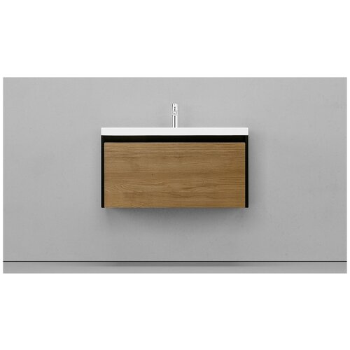 Тумба подвесная Velvex Klaufs 90.1Y шатанэ/чёрный