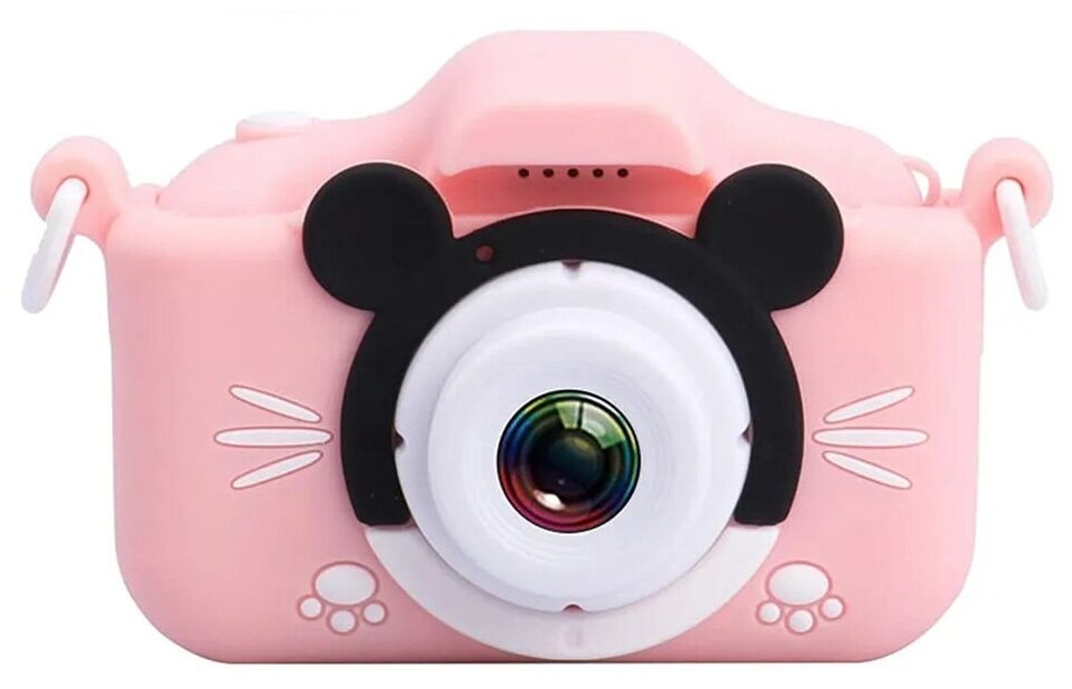 Мини фотокамера / Фотоаппарат Детский / Цифровая фотокамера для детей / Фотокамера Детская/ Розовый