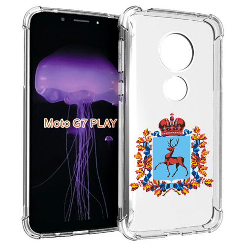 Чехол MyPads герб-нижегородская-область для Motorola Moto G7 Play задняя-панель-накладка-бампер