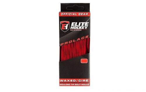 Шнурки хоккейные MAD GUY с пропиткой Elite 213 см (красный-черный)
