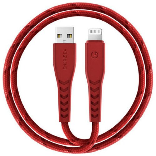 Кабель EnergEA NyloFlex USB to Lightning С89 Rhodium, 1.5 м, Red [CBL-NF-RED150] кабель energea nyloflex usb lightning mfi 3а 3 м черный