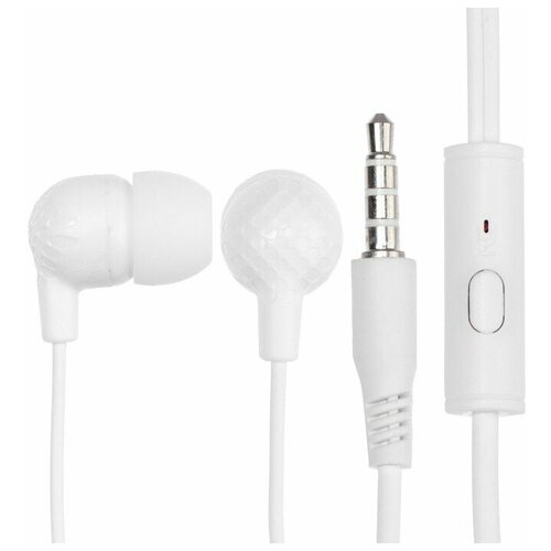 Наушники mObility mt-26 вакуумные микрофон 35 мм 1 м белые 61800₽
