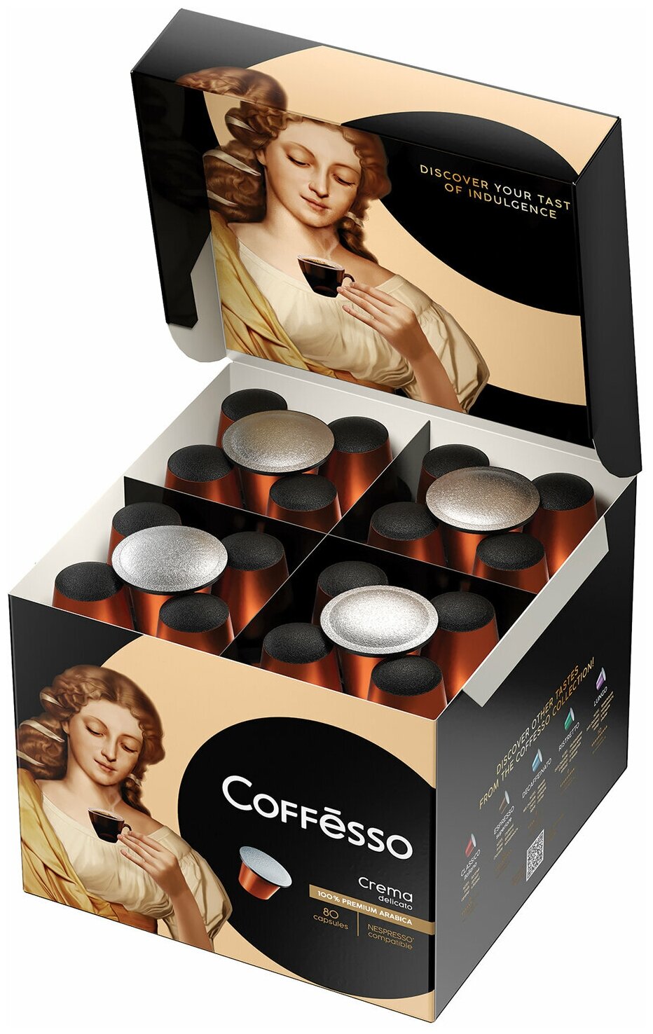 Кофе в капсулах COFFESSO Crema Delicato для кофемашин Nespresso, 100% арабика, 80 порций, 101737 - фотография № 5