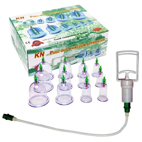Вакуумные массажные банки для домашней терапии Subor Pull out Vacuum Apparatus (набор 12 шт) TATImarket