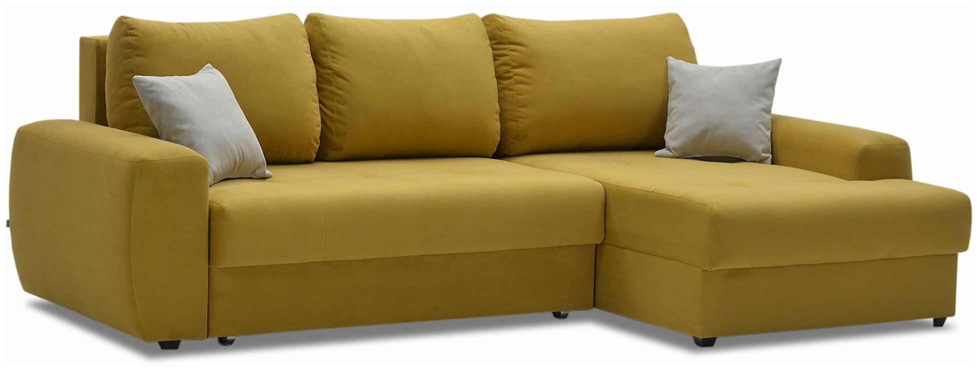 Угловой диван Коста размер: 249х158х88см, спальное место:199х142см, правый, Ultra Mustard Formula 162