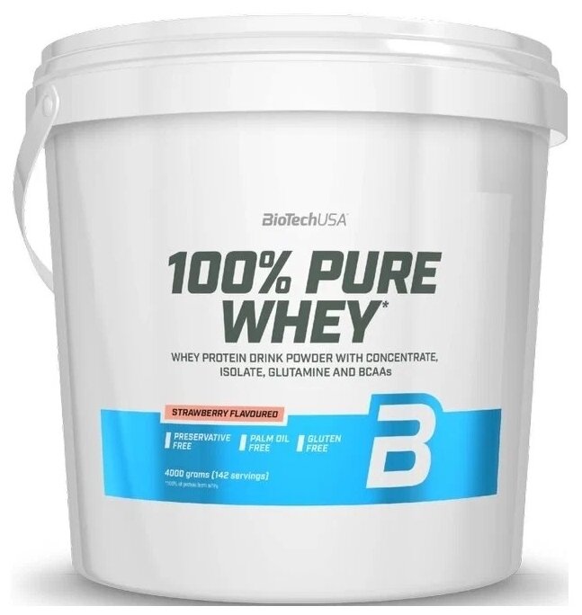 100% Pure Whey BioTech (4000 гр) - Клубника