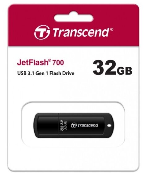 USB флешка Transcend 32Gb JetFlash 700 USB 3.1 Gen 1 (USB 3.0)