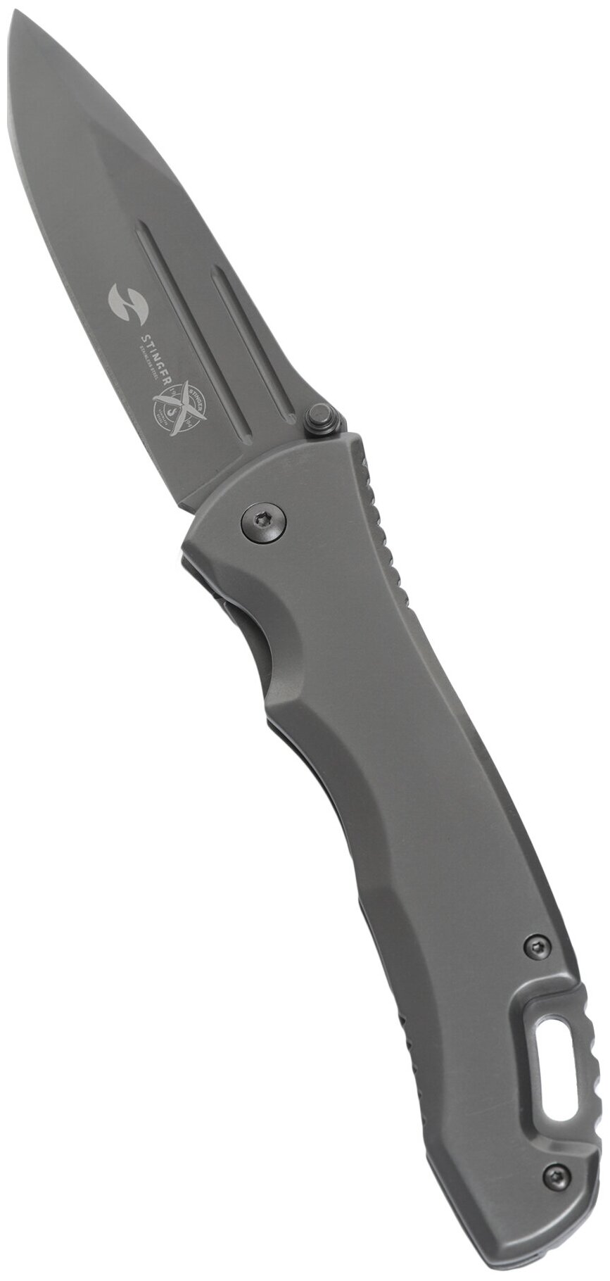 Нож складной Stinger FK-S044 с клипом, серый