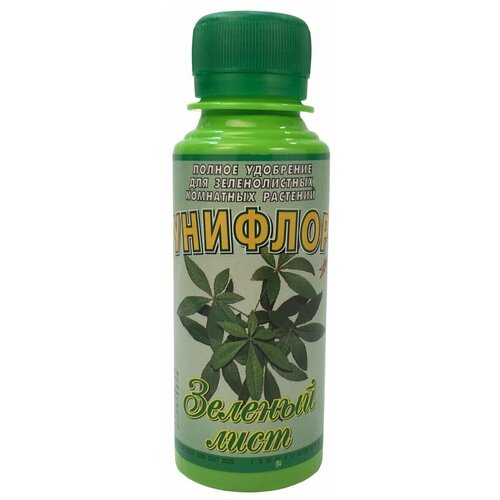 Жидкое концентрированное хелатное удобрение для зеленолистных комнатных растений Унифлор Зеленый Лист 100 мл