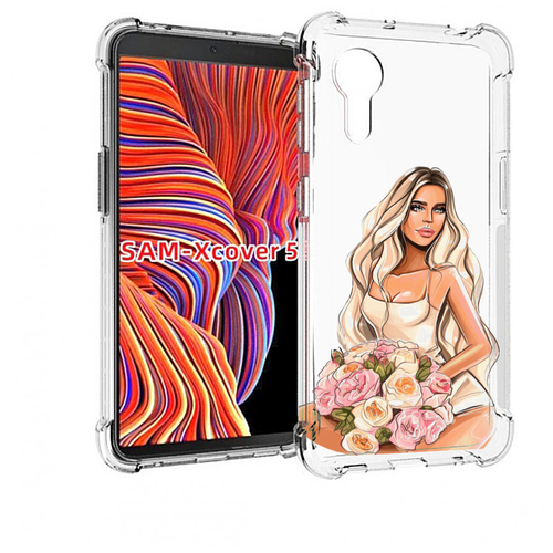 Чехол MyPads Нежная-девушка женский для Samsung Galaxy Xcover 5 задняя-панель-накладка-бампер