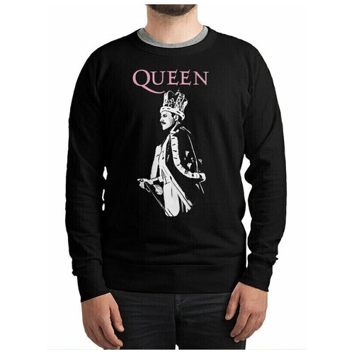 Свитшот DreamShirts с принтом Фредди Меркьюри Queen Мужской Черный 48