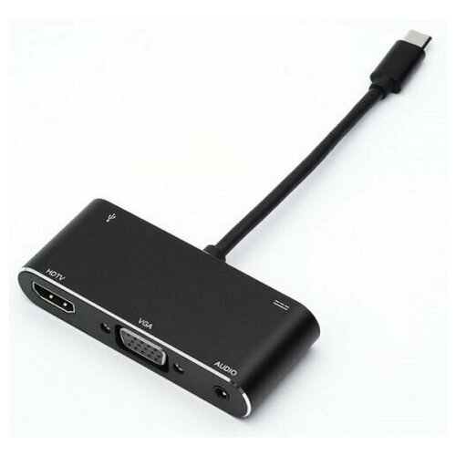 переходник 0 1 m type c m Переходник Atcom AT2810 0.1 m Type-C(m) - HDMI+VGA+USB