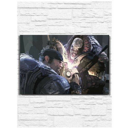 Картина по номерам на холсте игра Gears Of War 2 (PS, Xbox, PC, Switch) - 11111 Г 60x40