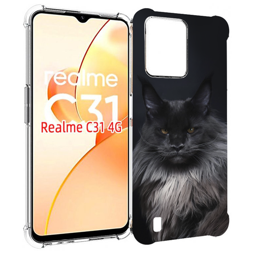 Чехол MyPads кошка мейн кун 2 для OPPO Realme C31 задняя-панель-накладка-бампер