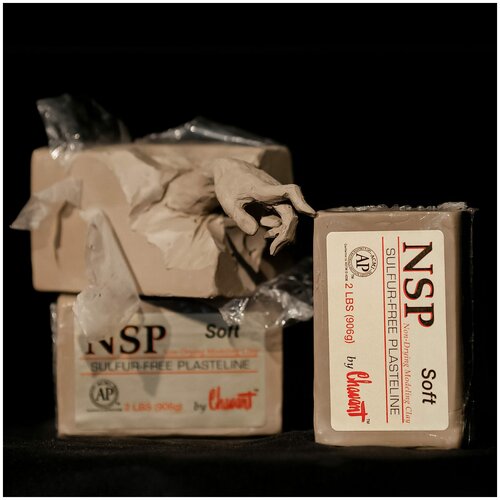 Пластилин NSP Soft Светло-бежевый / Профессиональный пластилин фирмы Chavant Мягкий