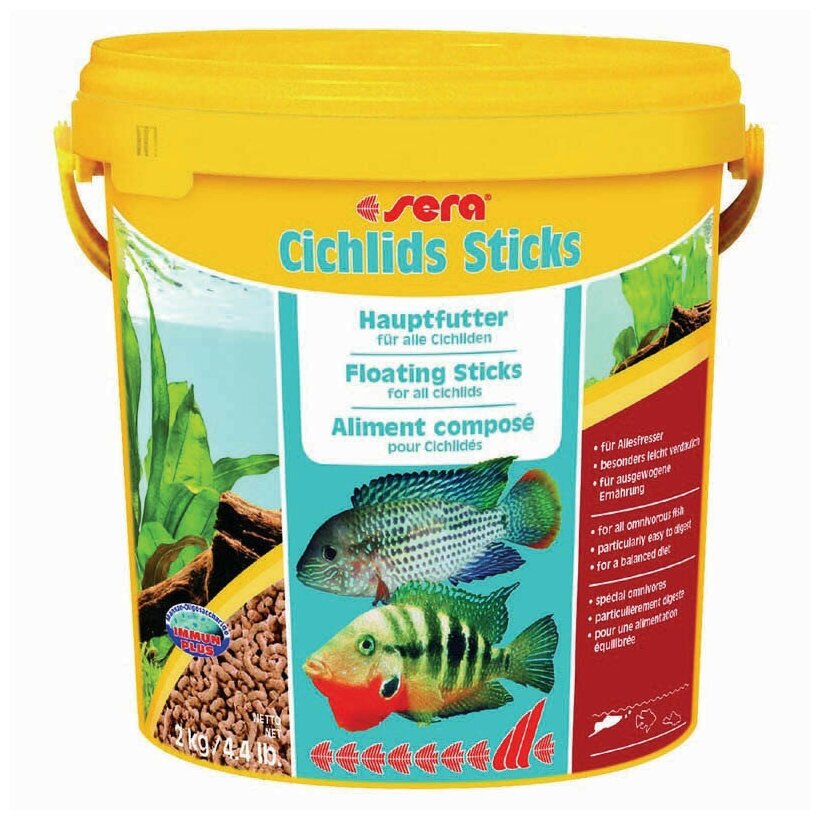 Сухой корм для рыб Sera Cichlids Sticks Nature, 10 л, 2 кг - фотография № 6