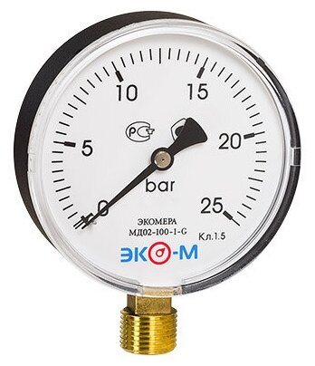 Манометр экомера МД02-100мм 0.6бар 1/2" УТ000005885