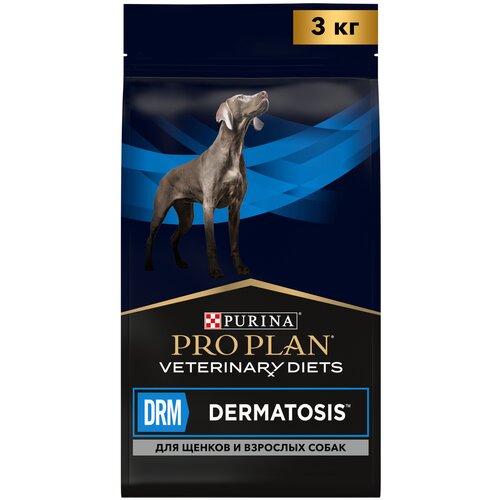 Pro Plan Veterinary Diets DRM Dermatosis корм для собак при дерматозах Диетический, 3 кг.