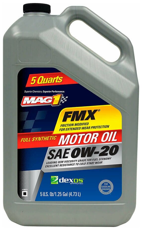 Моторное масло MAG 1 FULL SYNTHETIC FMX 0W-20 DEXOS1 GEN2 4.73л MAG65828