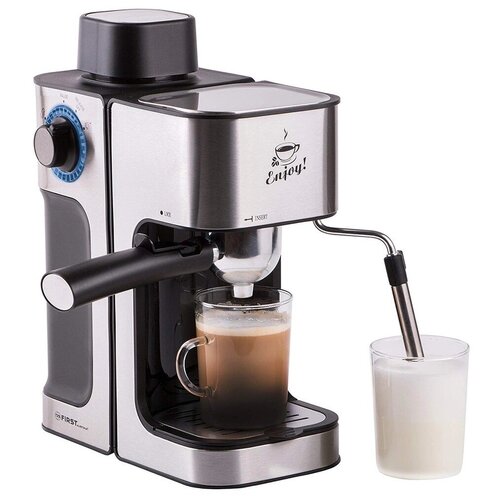 FIRST FA-5475-2 Black-Bruched Кофеварка Espresso 800 Вт 4 бар 06 л капучинаторBlack-Bruched 655100₽