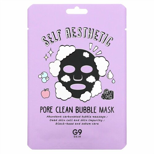 G9SKIN Self Aesthetic Pore clean Bubble Mask тканевая маска, 23 г, 23 мл