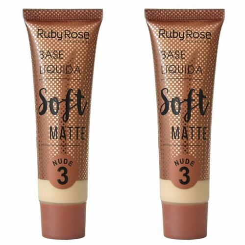 RUBY ROSE Тональная основа Soft Matte, Nude 3, 2 шт