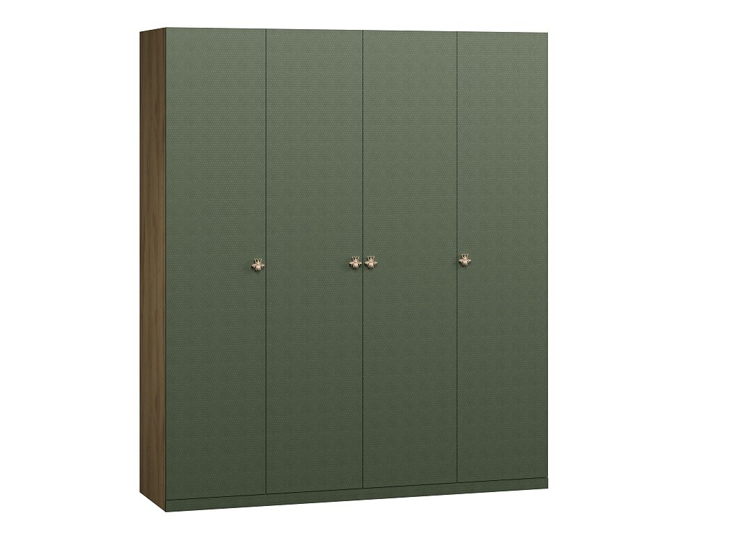 Шкаф распашной Скарабей-4 Пантано 135x52x210 зеленый четырехдверный для одежды