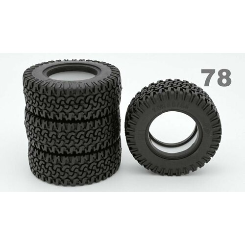 Комплект шин A/T, 78x25mm, для конструктора Technic, черные