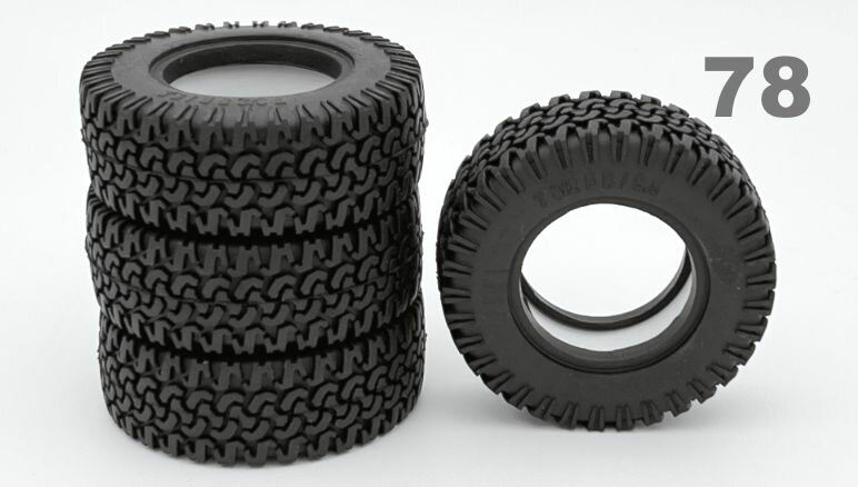 фото Комплект шин A/T, 78x25mm, для конструктора Technic, черные