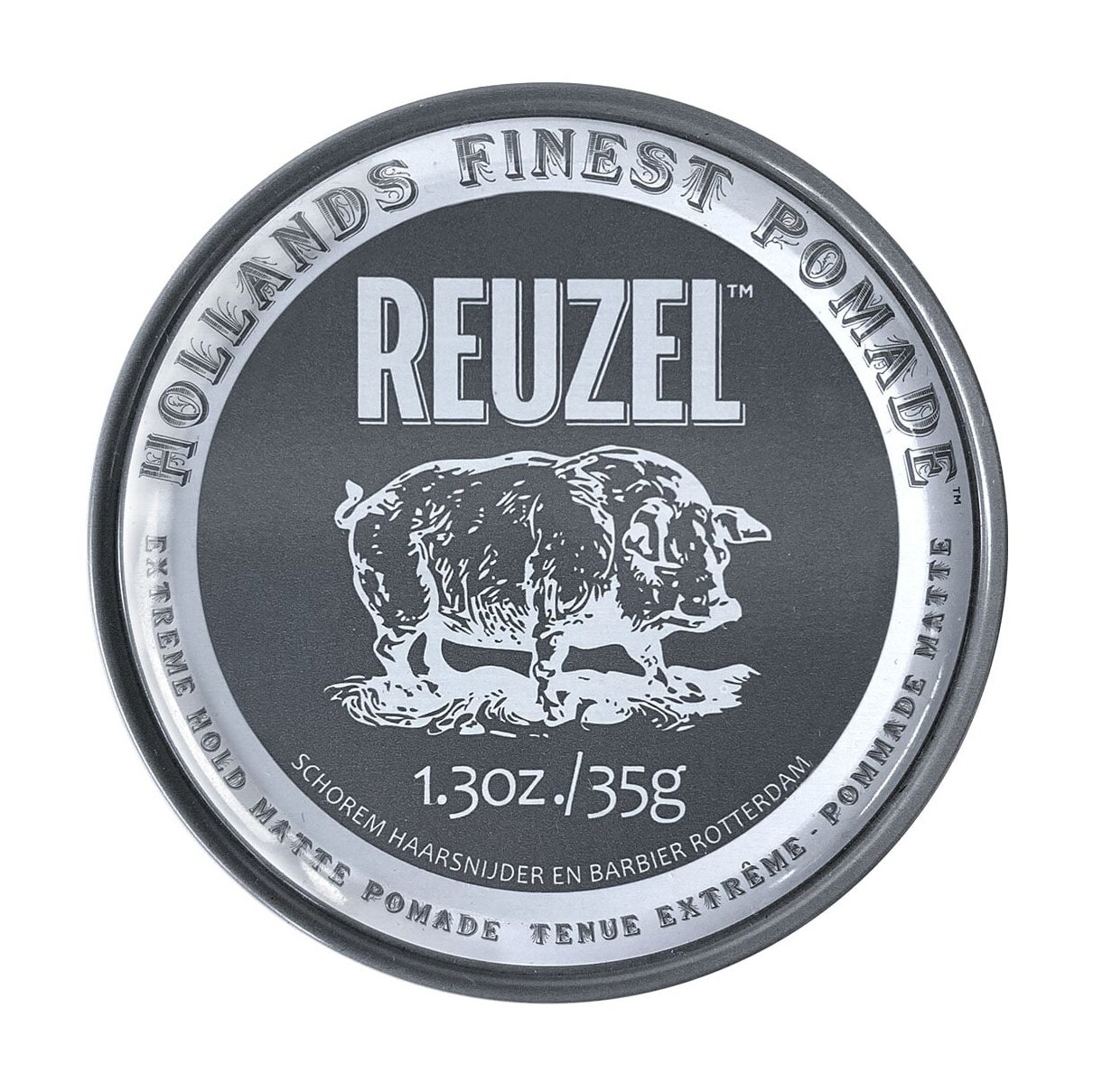 REUZEL Reuzel Extreme Hold Matte Pomade Помада для волос серая Piglet - водник муж, 50 г