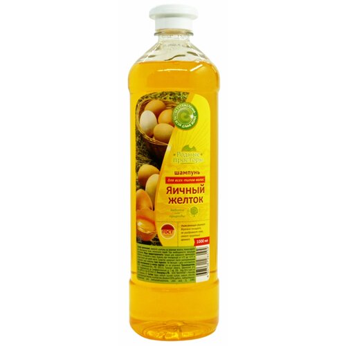 Шампунь для всех типов волос родные просторы Яичный желток, 1000 мл