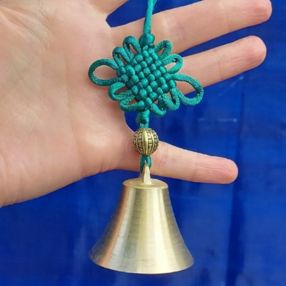 Колокольчик латунный индийский, для очищения пространства — фото 1
