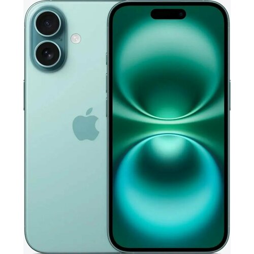 Смартфон Apple iPhone 16 128 GB, nano SIM+eSIM зеленый