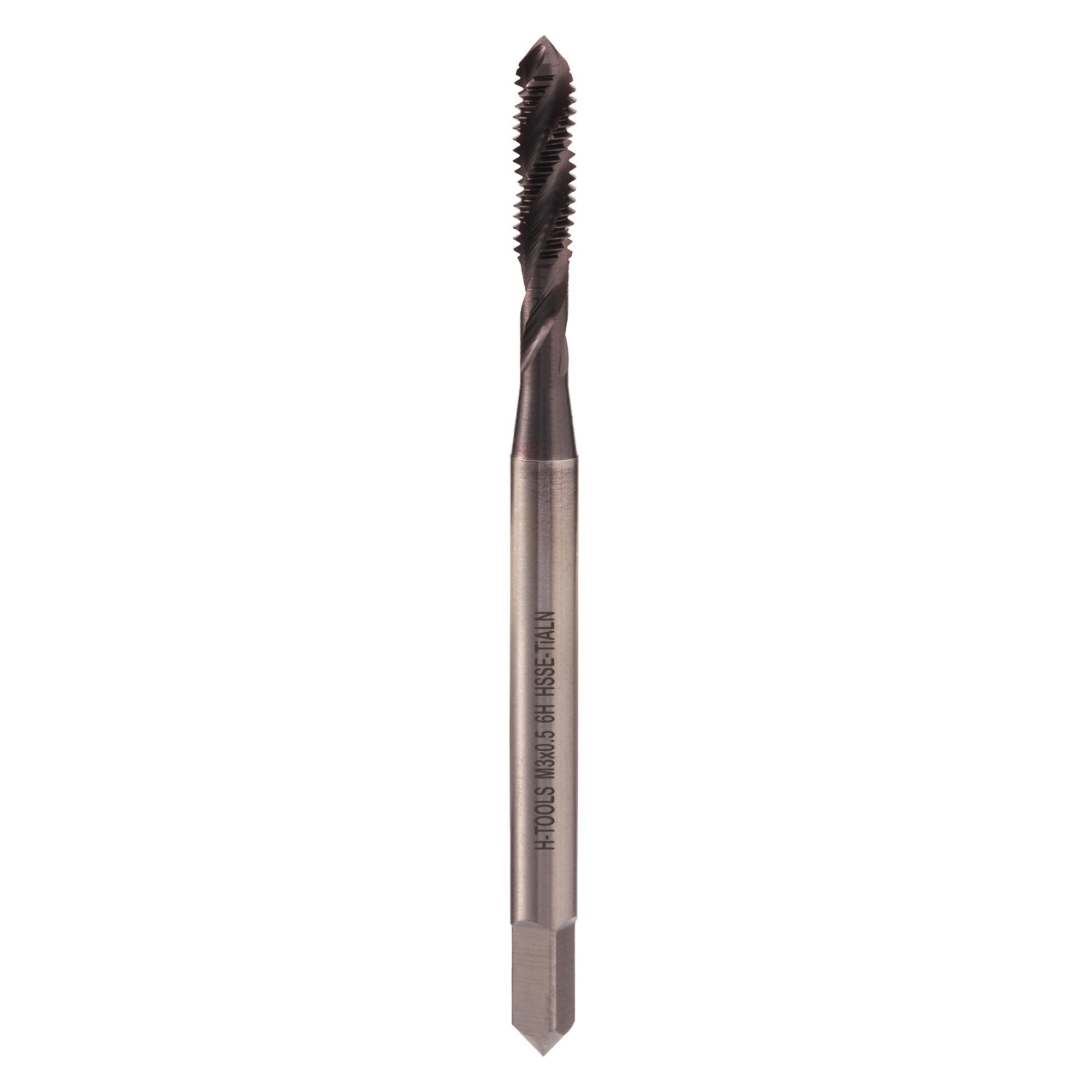 Метчик винтовой машинный H-Tools М3х0,5 DIN371 HSSE-TiALN 6h 518801-C2-0030