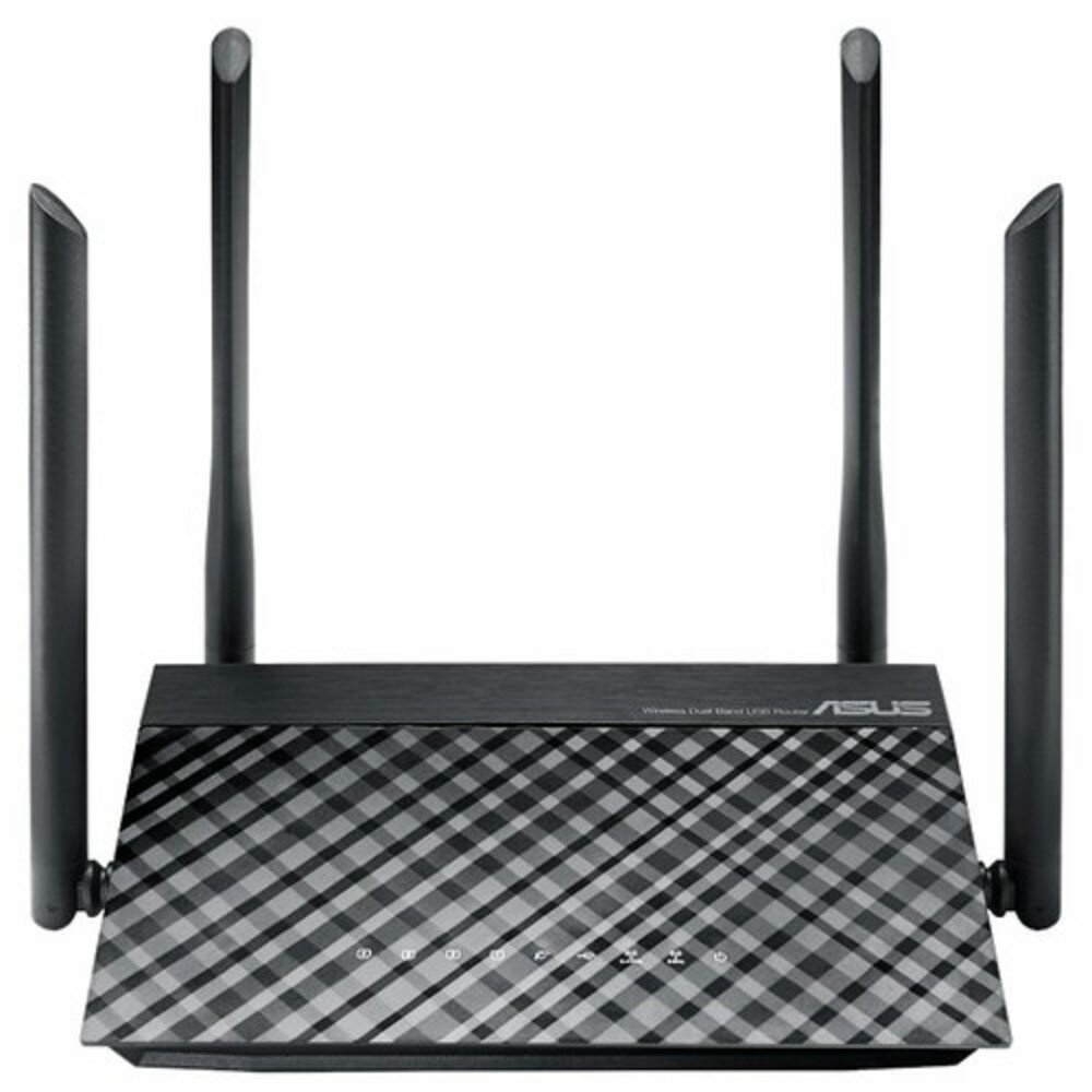 Asus Роутер беспроводной RT-AC1200 V2 4 LAN, 100 Мбит с, 4 802.11n , 5 802.11ac , IPv6 черный