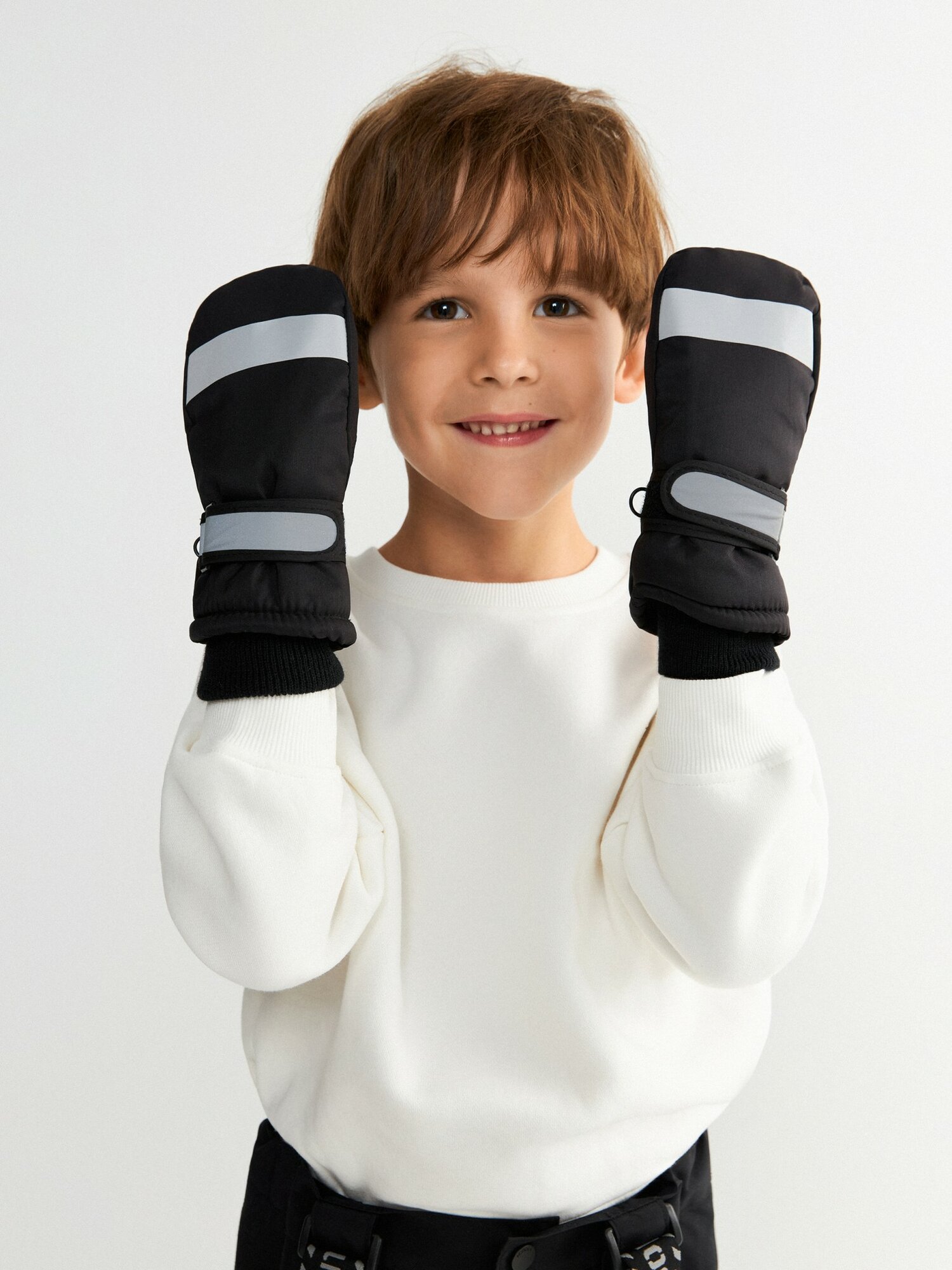 Варежки Acoola для мальчиков, размер 15, черный — фото 1