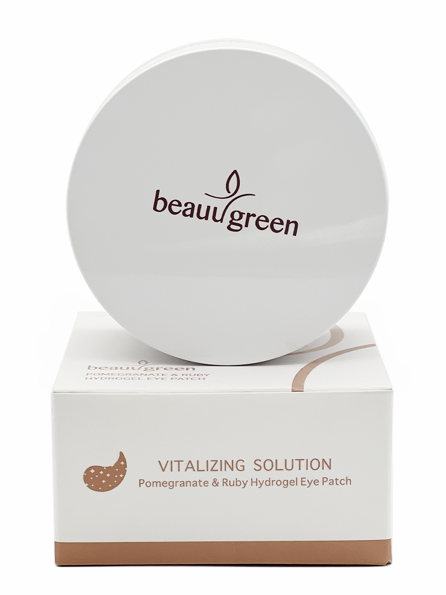 BeauuGreen Гидрогелевые патчи с гранатом и рубиновой пудрой Pomegranate & Ruby Hydrogel Eye Patch, 60 шт