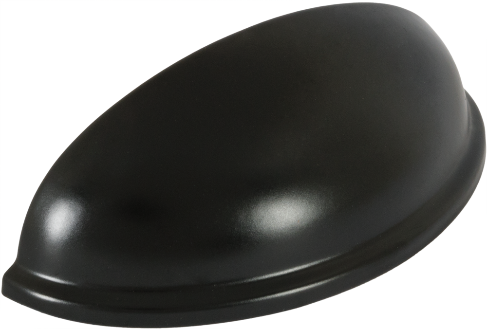 Ручка-ракушка мебельная Блэкшелл 76 мм цвет чёрный