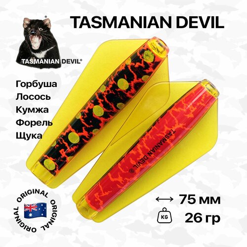 Блесна лососевая Tasmanian Devil, 75 мм, 26 гр, #Y123 Eruption