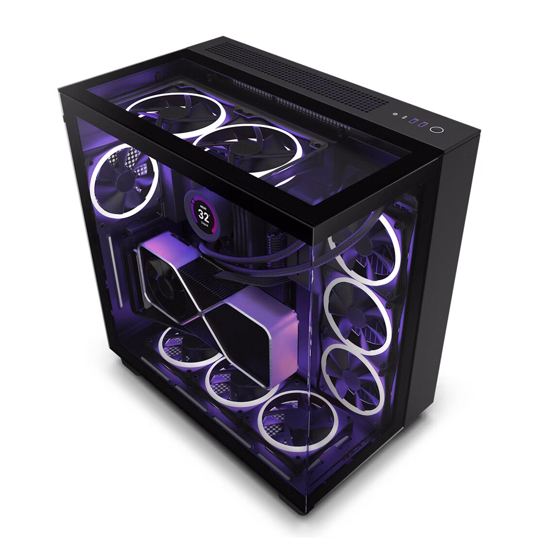 Компьютерный корпус NZXT H9 Elite, черный, двухкамерный (CM-H91EB-01)