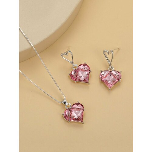 Комплект бижутерии Shinesy размер кольецепочки 50 см сиреневый 469₽