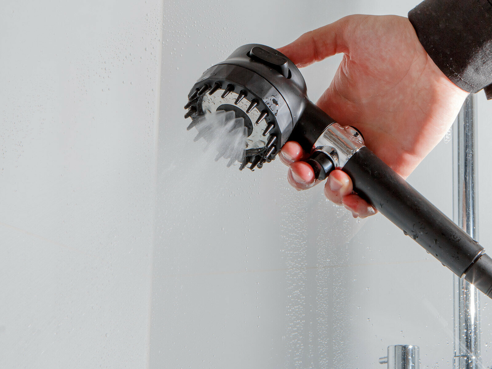 Лейка для душа ECONOCE EC0730, с функцией СПА-массажа, 3 режима, черная матовая — фото 1