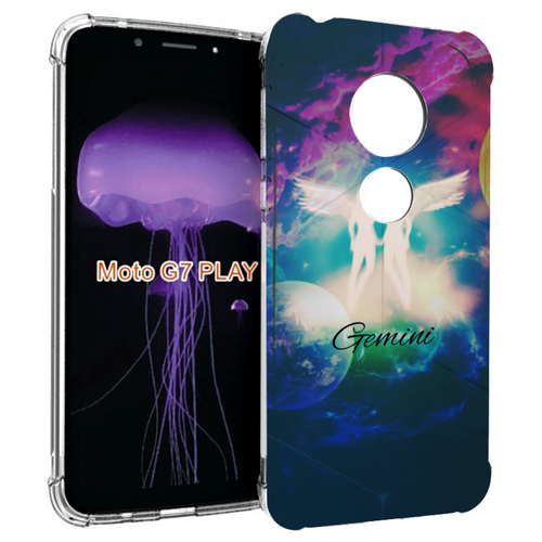 Чехол MyPads знак зодиака близнецы 3 для Motorola Moto G7 Play задняя-панель-накладка-бампер