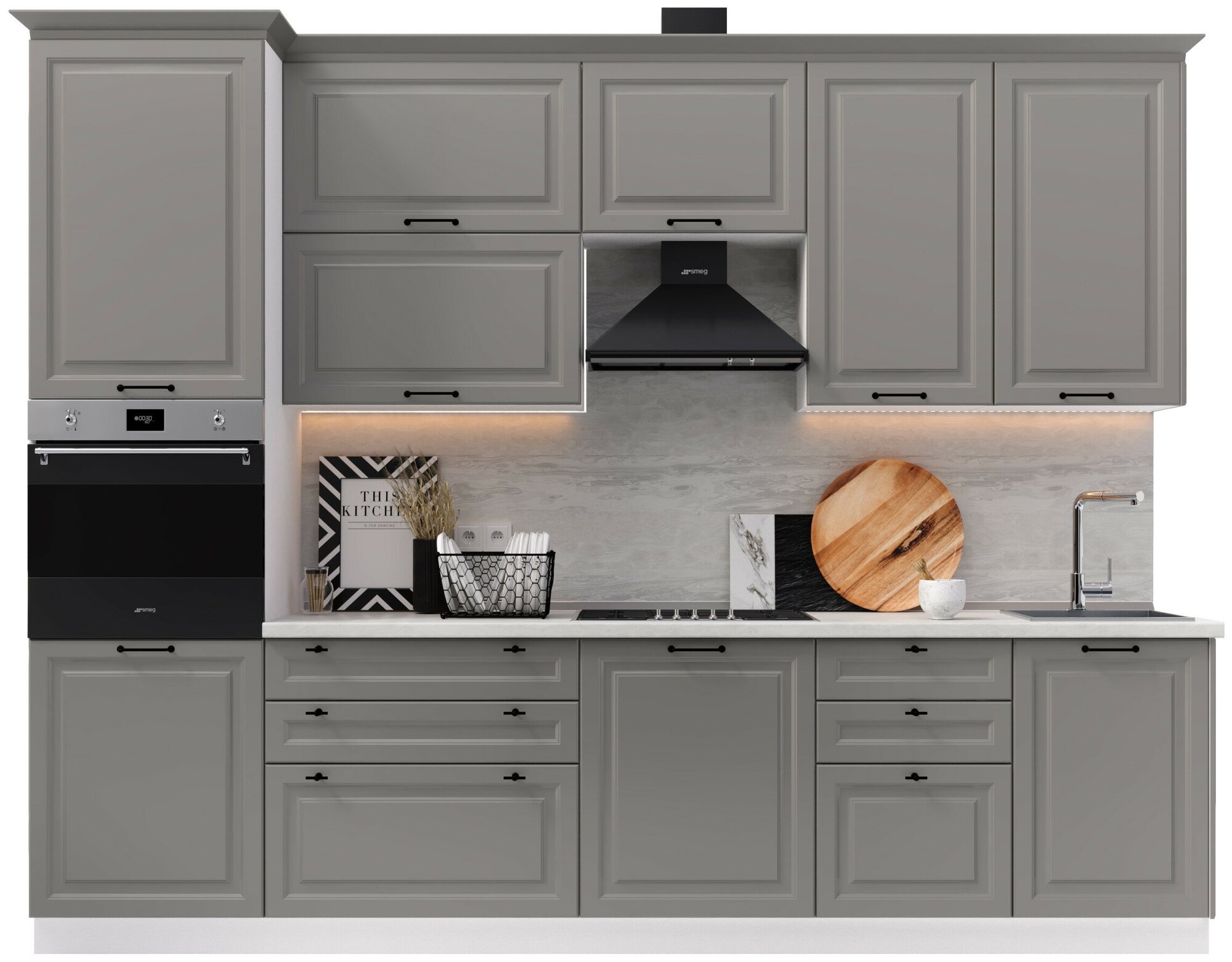 Кухонный модуль навесной угловой Ницца_Royal, шкаф навесной, МДФ, 30х71.6х31.8 см - фотография № 3