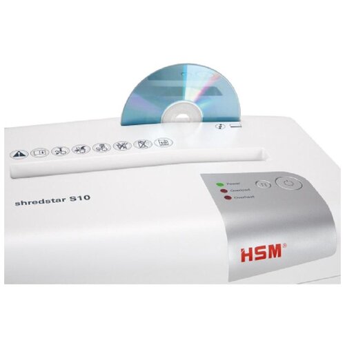 Уничтожитель документов HSM Shredstar S10-6 WHITE,P-2 ур.секр., 12лист, 18л