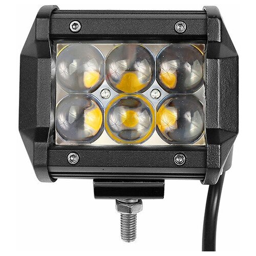 Фара противотуманная диодная универсальная (с линзой) 12/27V 18W 6SMD