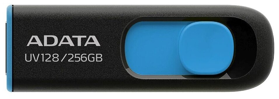 Флеш Диск A-Data 256Gb DashDrive UV128 AUV128-256G-RBE USB3.0 черный/синий